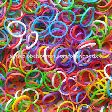Rainbow Loom Bands, Lead- and Nickel-free, Made of ElasticNew